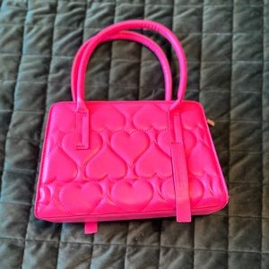 Quilted heart square heart bag